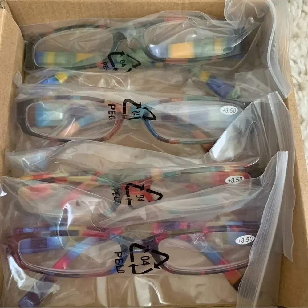 Noperwis Multicolored Slim Readers Glasses 3.50 Pack of 4 NIB